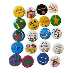 American Girl Doll Grin Pins School Misc Pleasant Company Retired 1994 Lot of 20